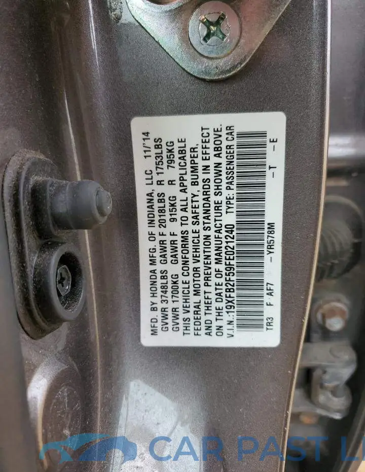 19XFB2F59FE021240# 12