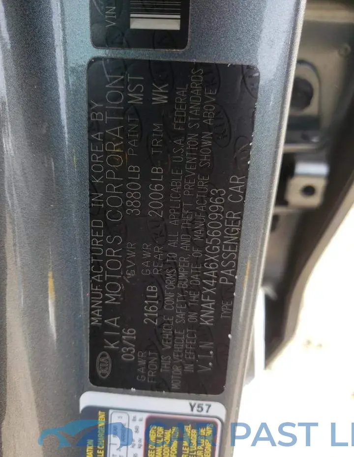 KNAFX4A6XG5609963# 10