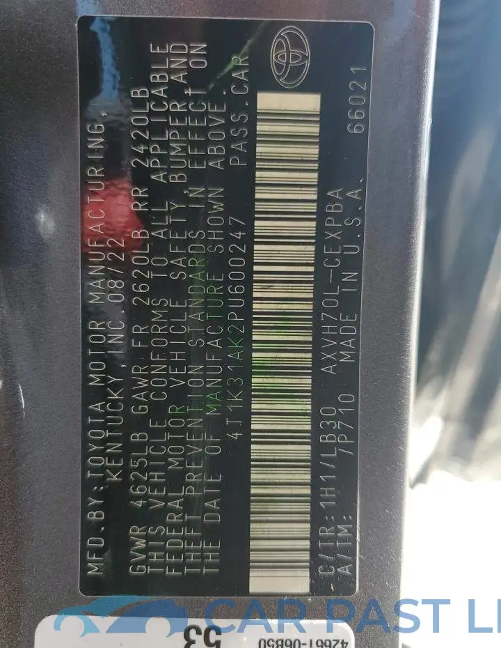 4T1K31AK2PU600247# 13