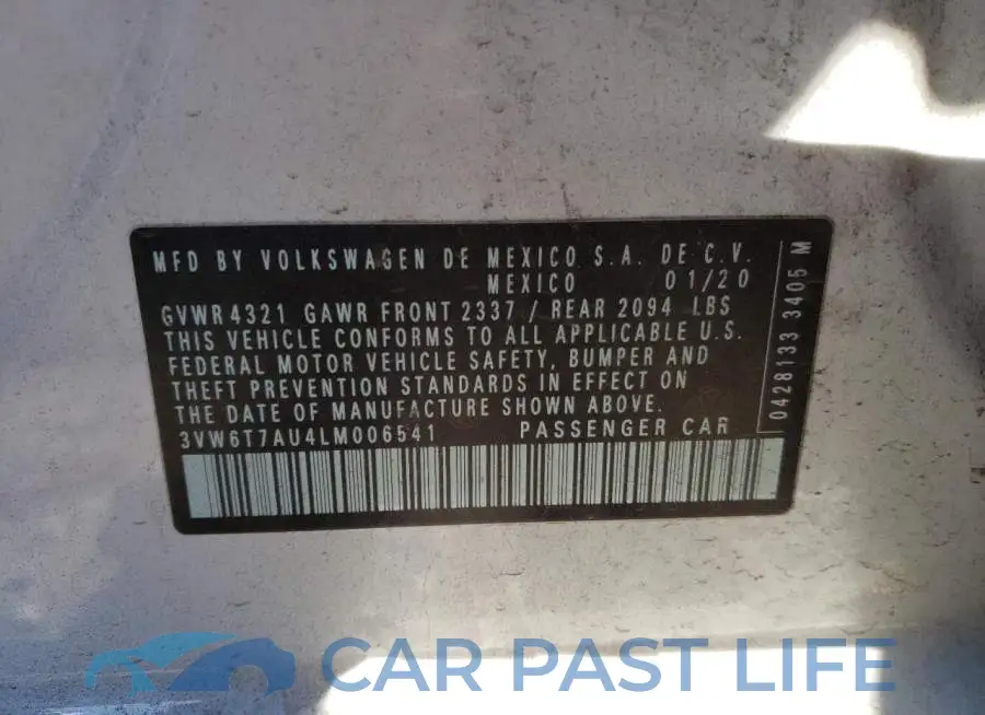 3VW6T7AU4LM006541# 13
