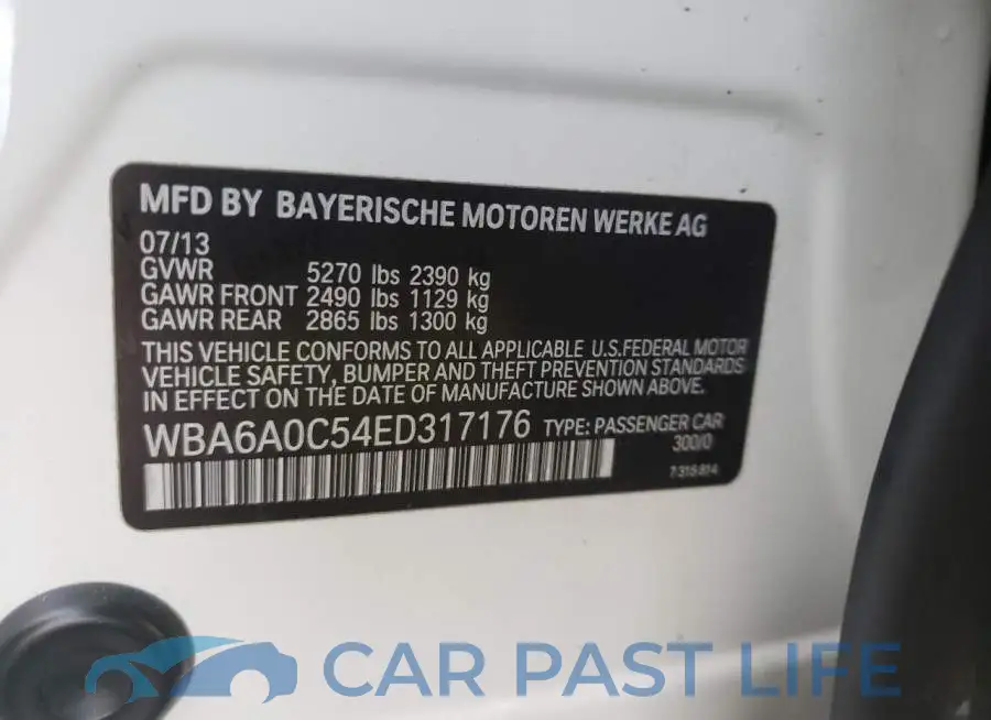 WBA6A0C54ED317176# 13