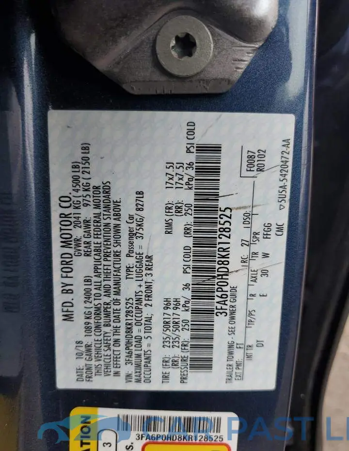 3FA6P0HD8KR128525# 12
