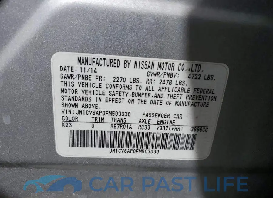 JN1CV6AP0FM503030# 13