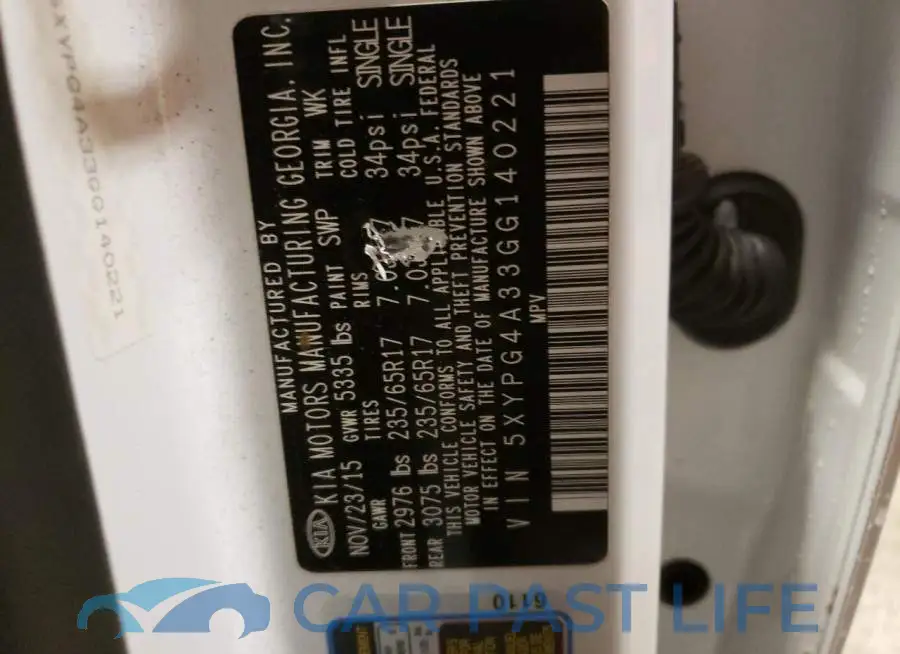 5XYPG4A33GG140221# 14