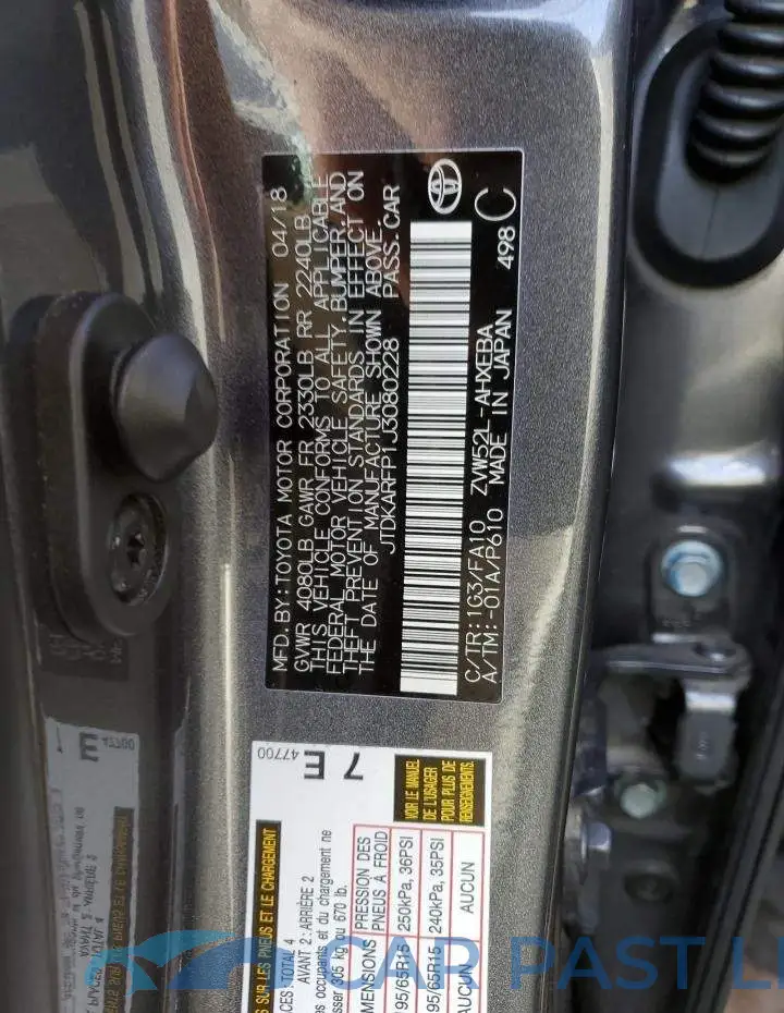 JTDKARFP1J3080228# 12