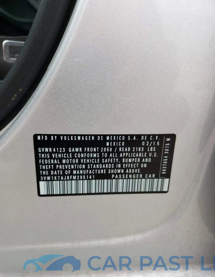 3VW1K7AJ8FM295141# 13