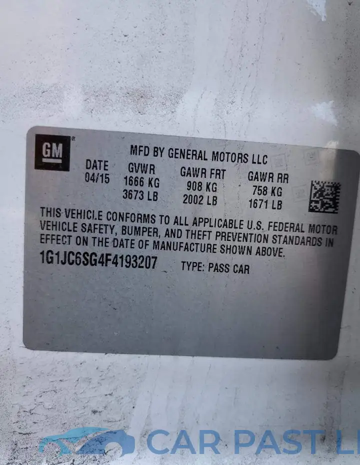 1G1JC6SG4F4193207# 12