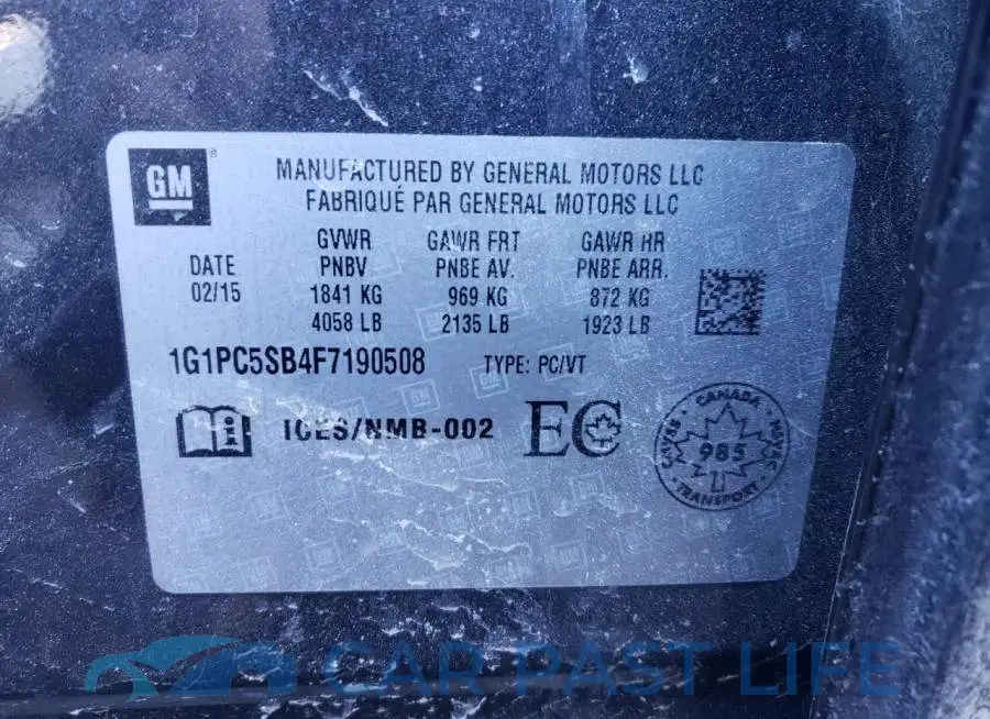 1G1PC5SB4F7190508# 12