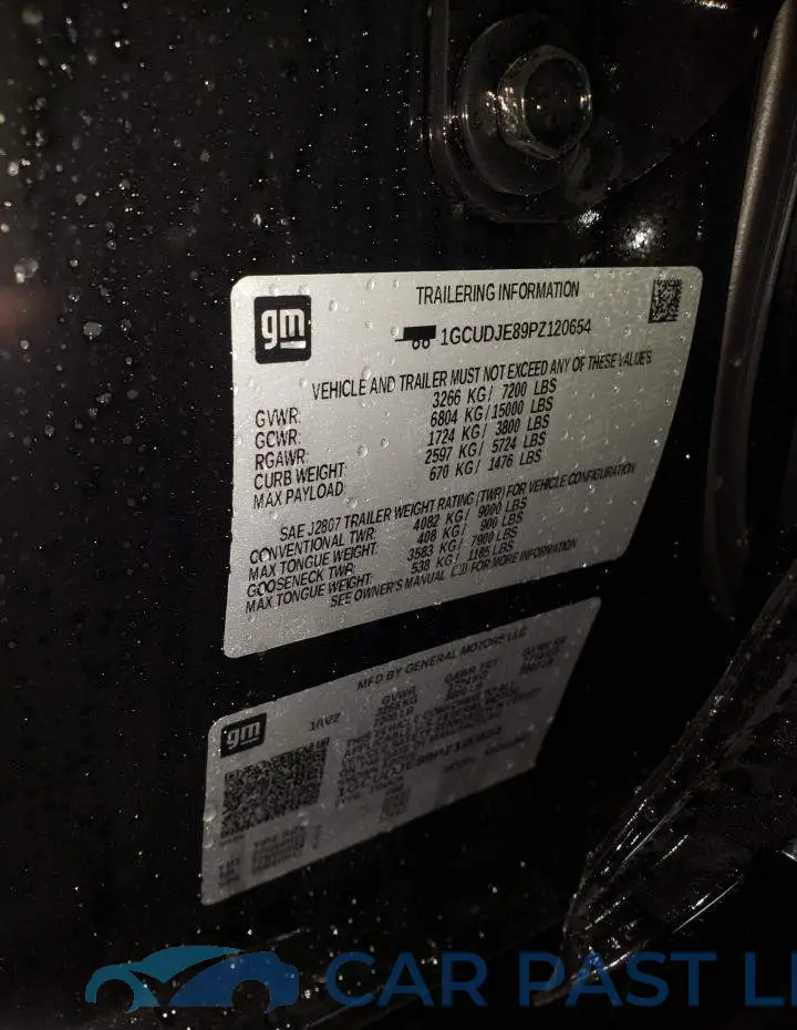 1GCUDJE89PZ120654# 12
