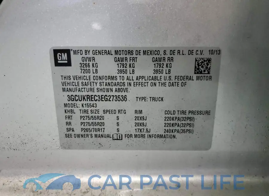 3GCUKREC3EG273536# 12