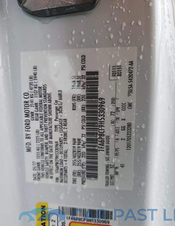 1FA6P8CF9H5330969# 12