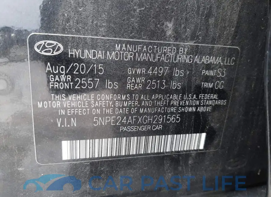 5NPE24AFXGH291565# 12