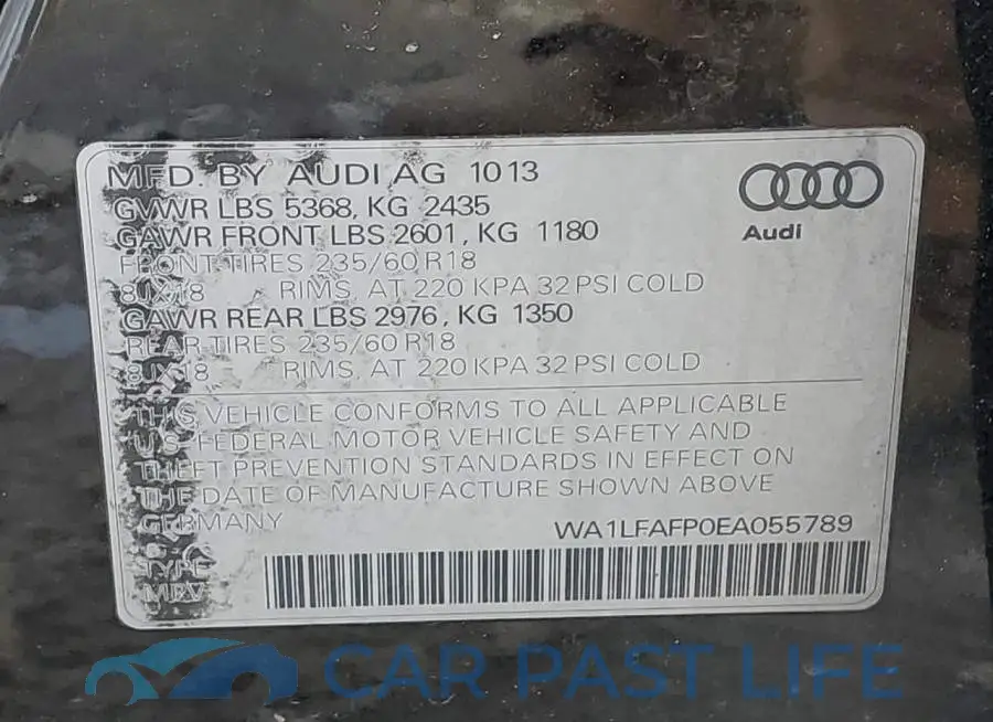 WA1LFAFP0EA055789# 13
