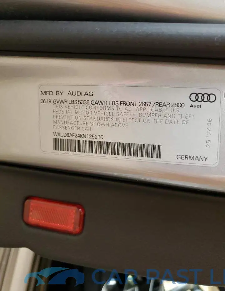 WAUD8AF24KN125210# 13