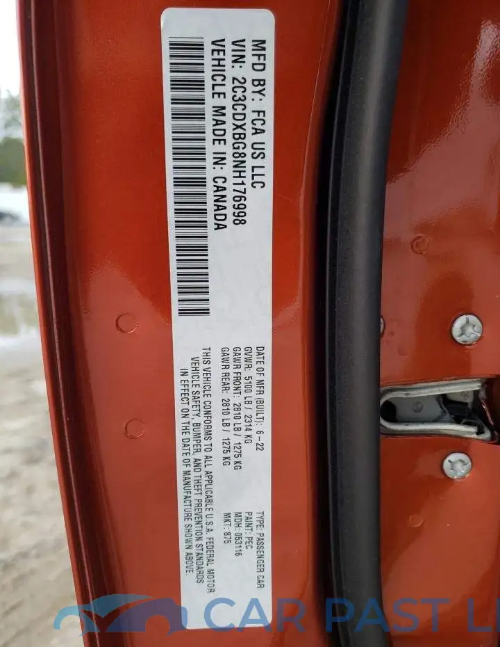 2C3CDXBG8NH176998# 12
