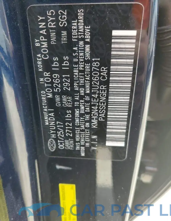 KMHGN4JE4JU260781# 13