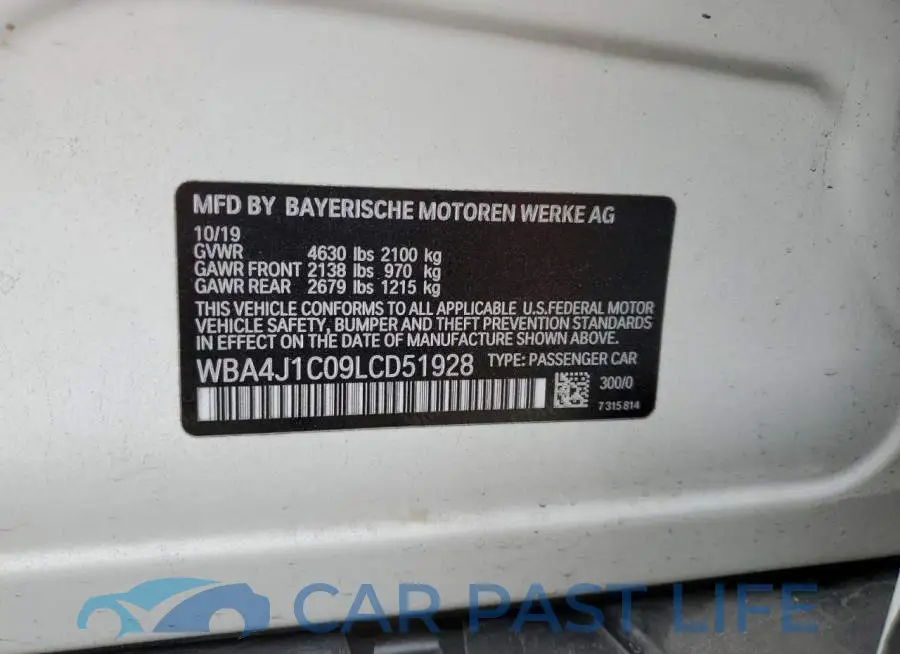 WBA4J1C09LCD51928# 12
