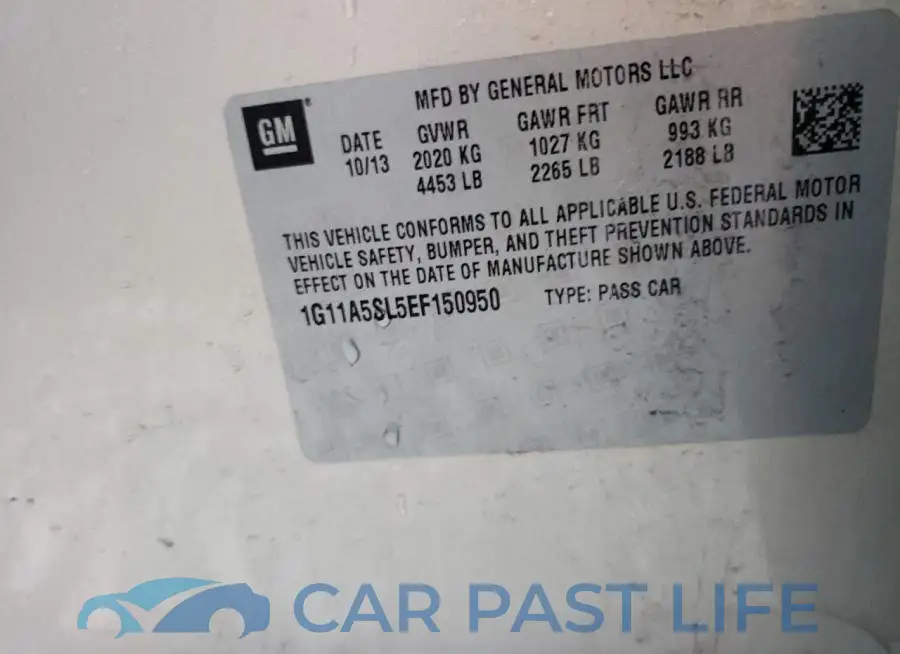 1G11A5SL5EF150950# 12
