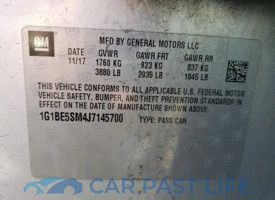1G1BE5SM4J7145700# 13