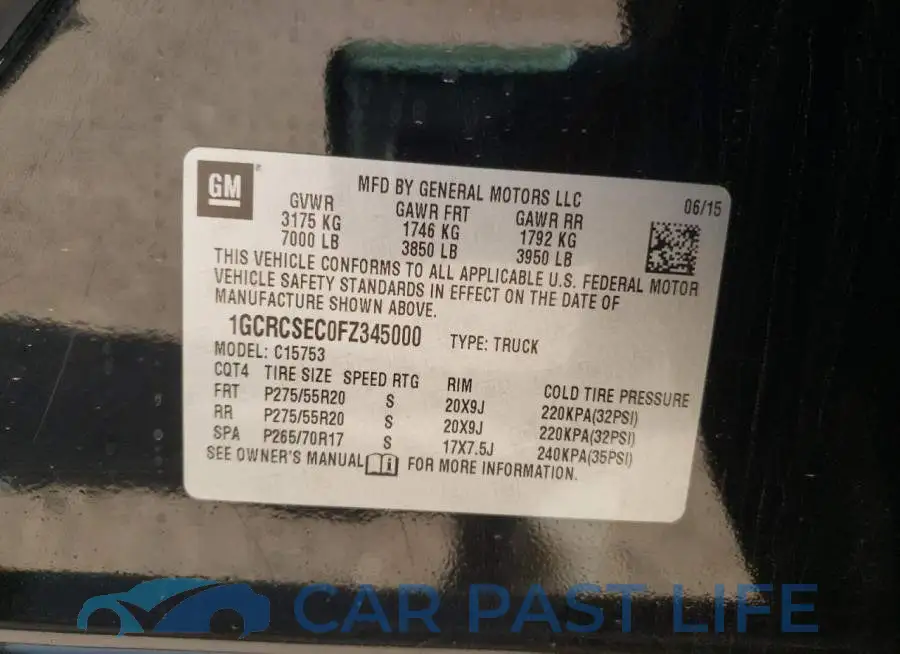 1GCRCSEC0FZ345000# 13
