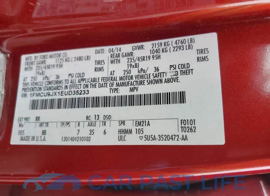 1FMCU9JX1EUD35233# 13