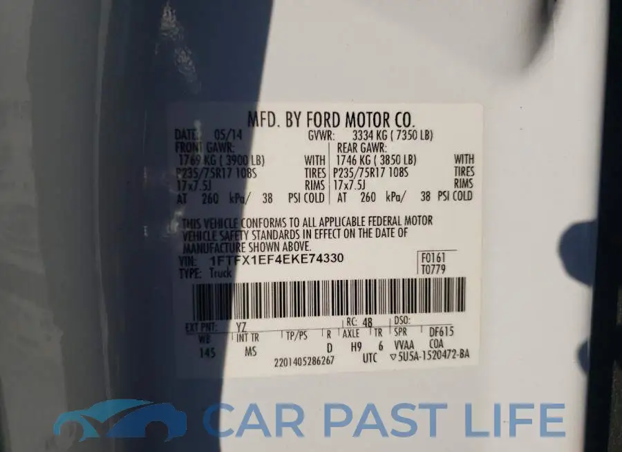1FTFX1EF4EKE74330# 12