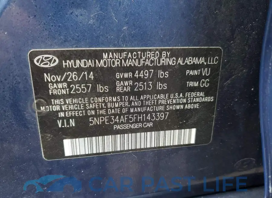 5NPE34AF5FH143397# 12
