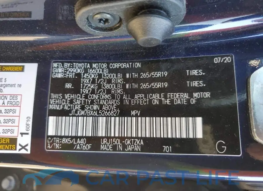 JTJGM7BX6L5266827# 12