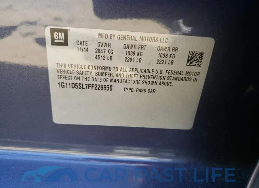 1G11D5SL7FF228850# 12