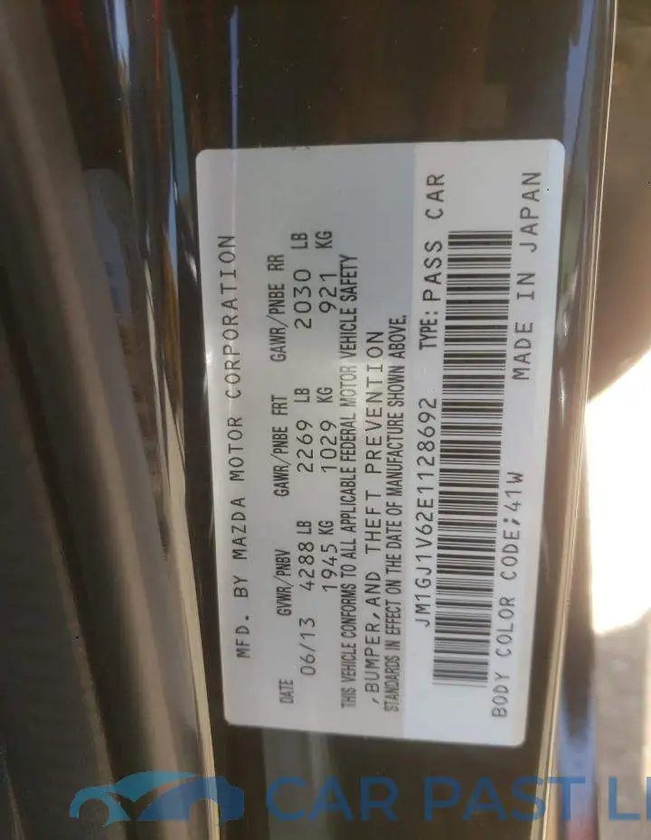 JM1GJ1V62E1128692# 12