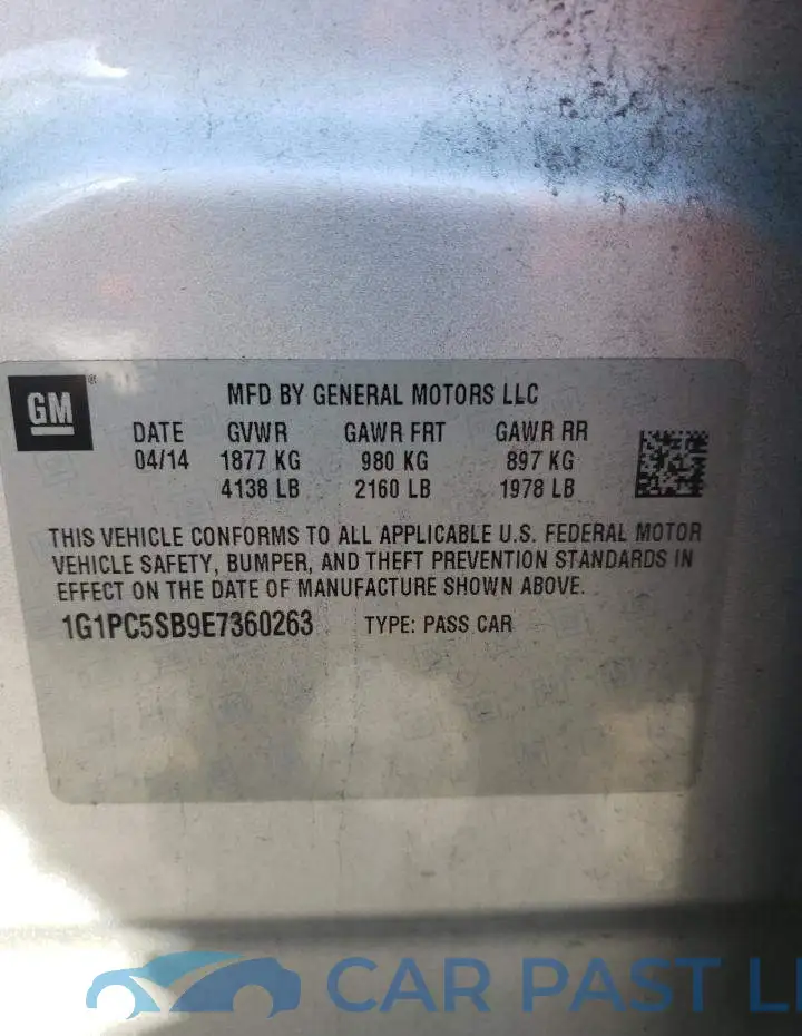 1G1PC5SB9E7360263# 10