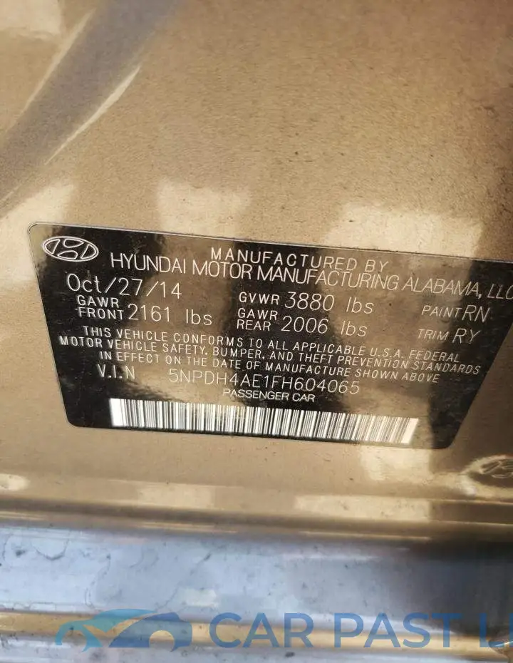 5NPDH4AE1FH604065# 12