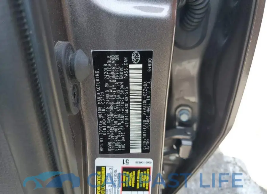 4T1R11AK6NU681545# 12