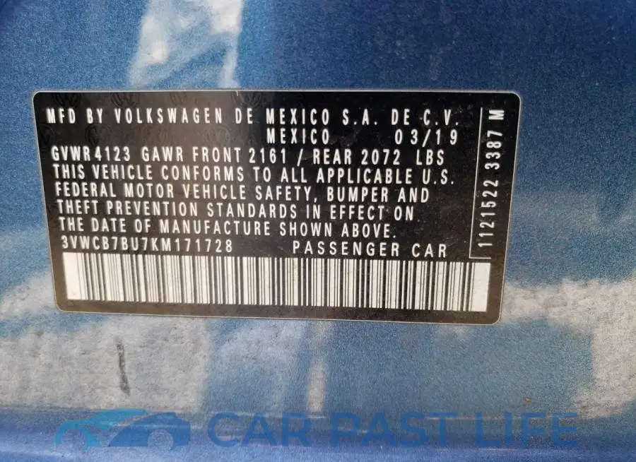3VWCB7BU7KM171728# 12