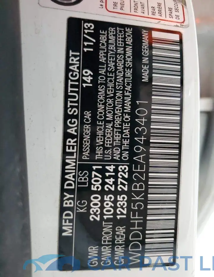 WDDHF5KB2EA943401# 13