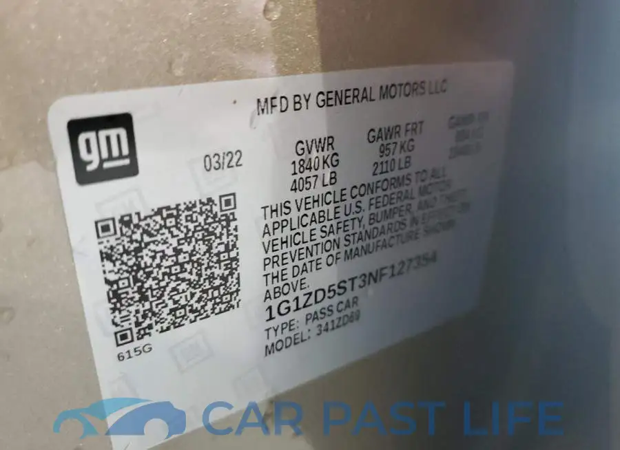 1G1ZD5ST3NF127354# 13