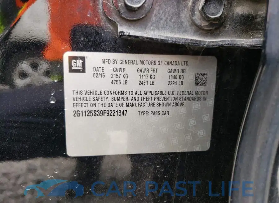 2G1125S39F9221347# 12