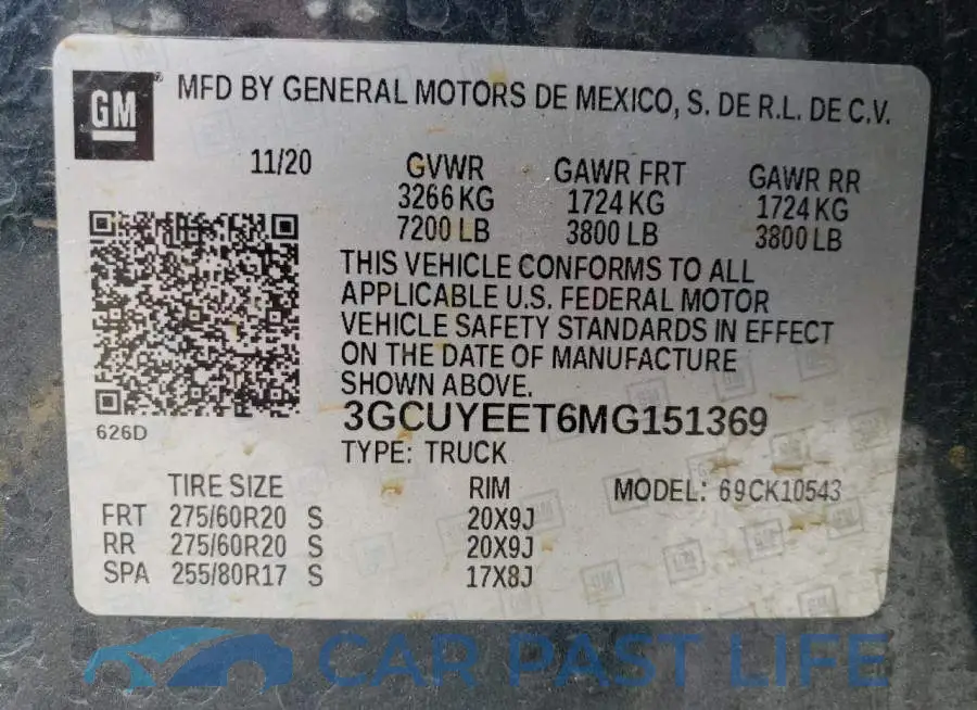 3GCUYEET6MG151369# 12