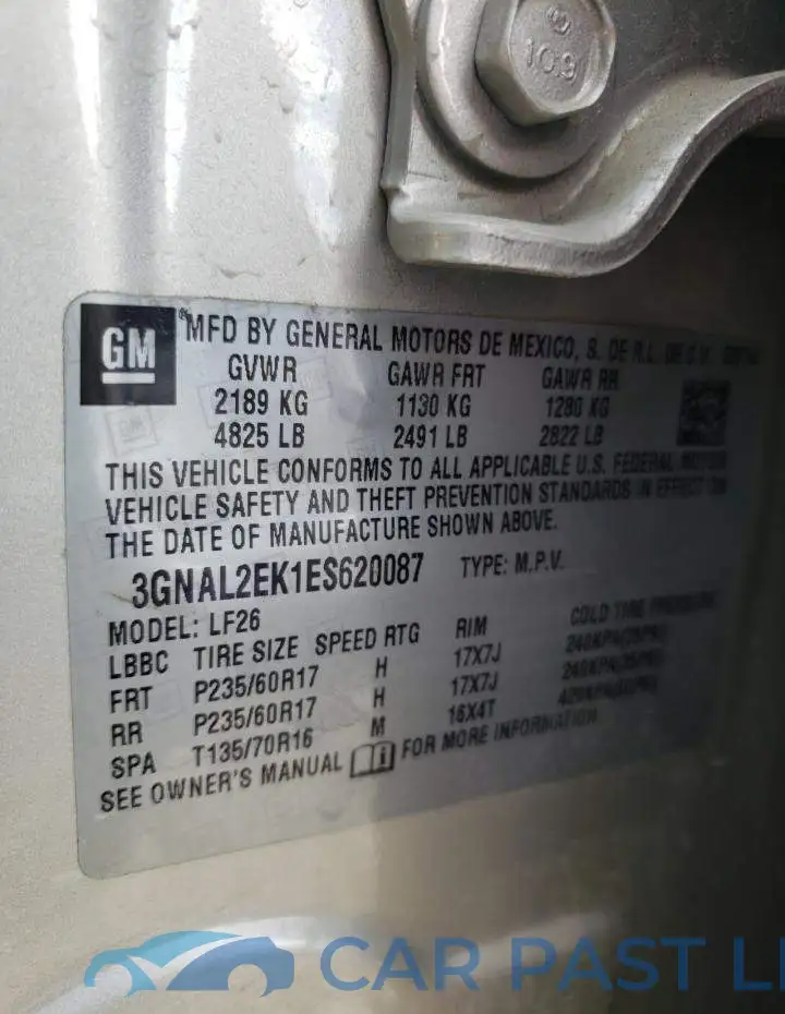 3GNAL2EK1ES620087# 13