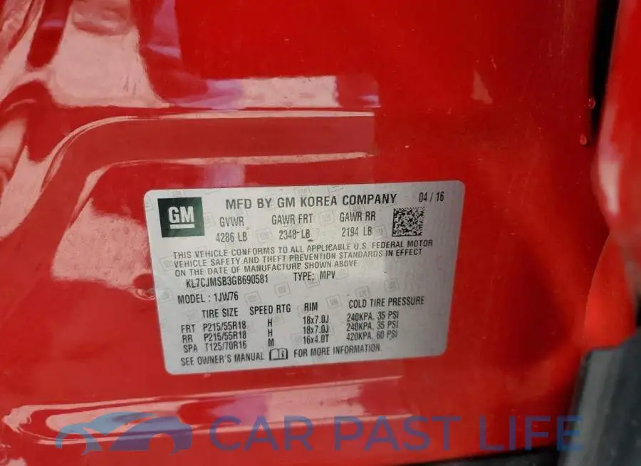 KL7CJMSB3GB690581# 12