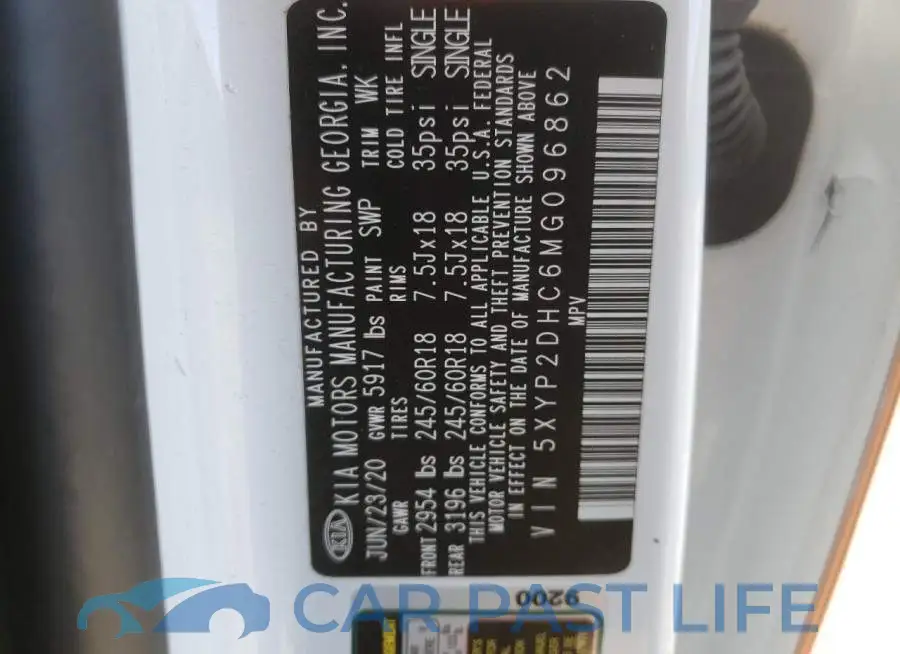 5XYP2DHC6MG096862# 13
