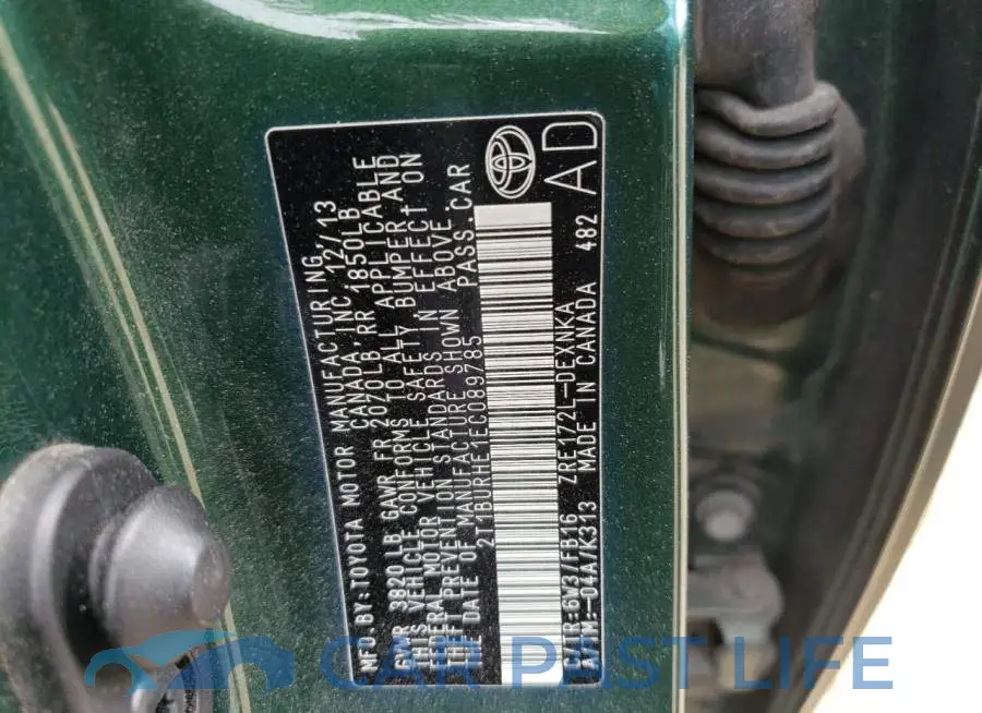 2T1BURHE1EC089785# 12