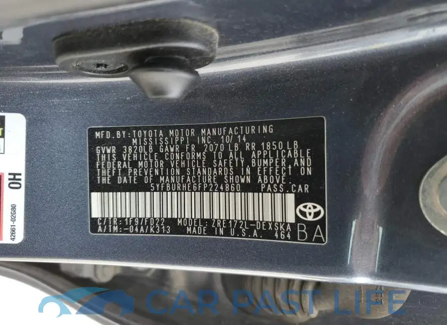 5YFBURHE6FP224860# 12