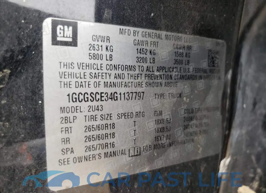1GCGSCE34G1137797# 12