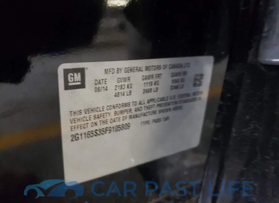 2G1165S35F9105809# 12