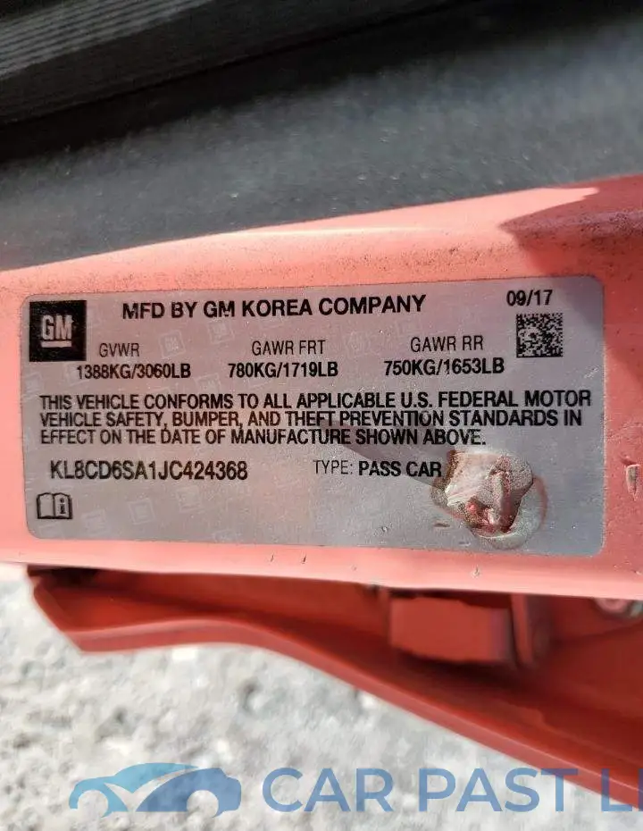 KL8CD6SA1JC424368# 12