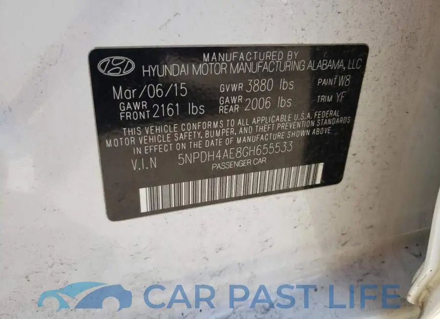 5NPDH4AE8GH655533# 12