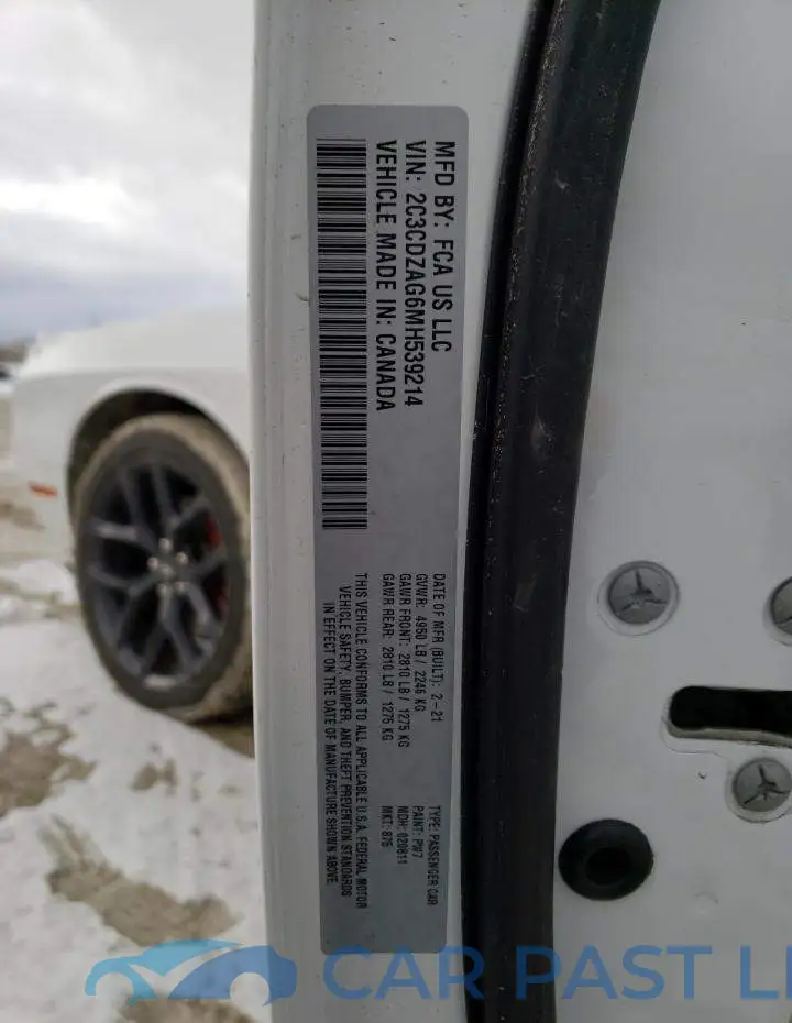 2C3CDZAG6MH539214# 12