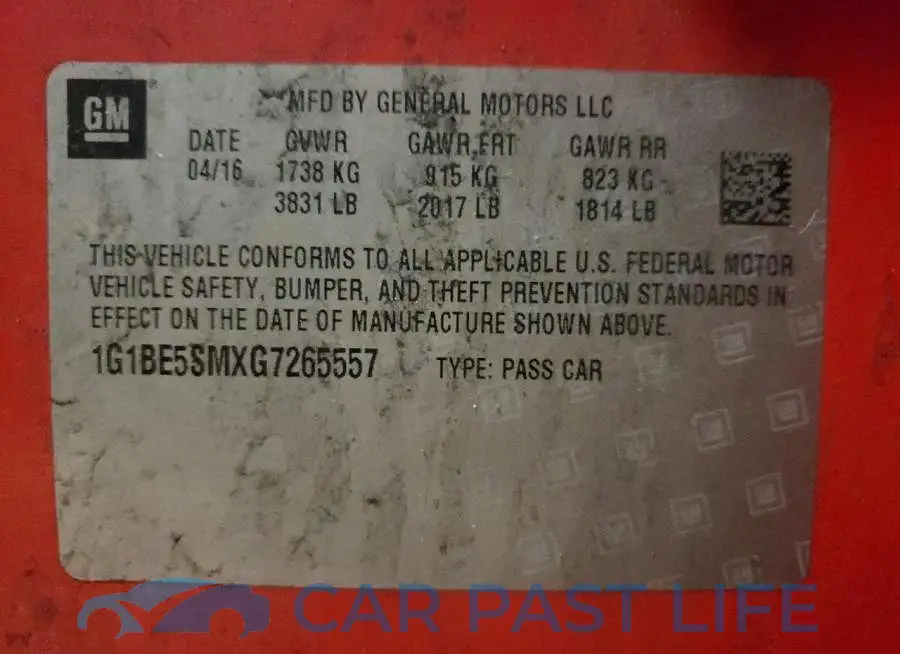 1G1BE5SMXG7265557# 12