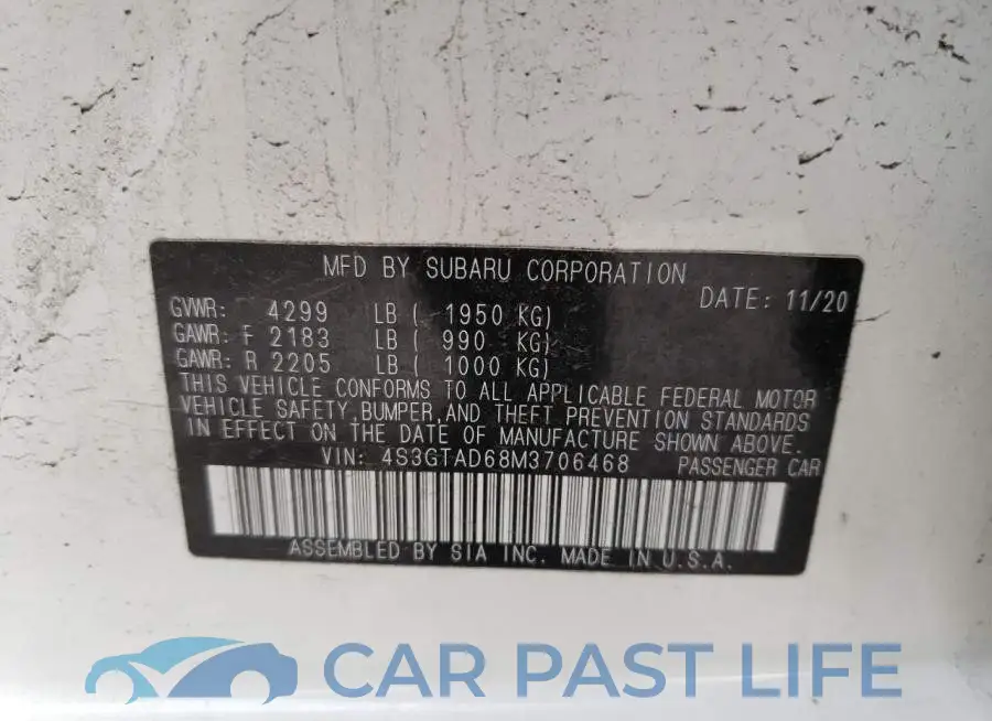 4S3GTAD68M3706468# 12